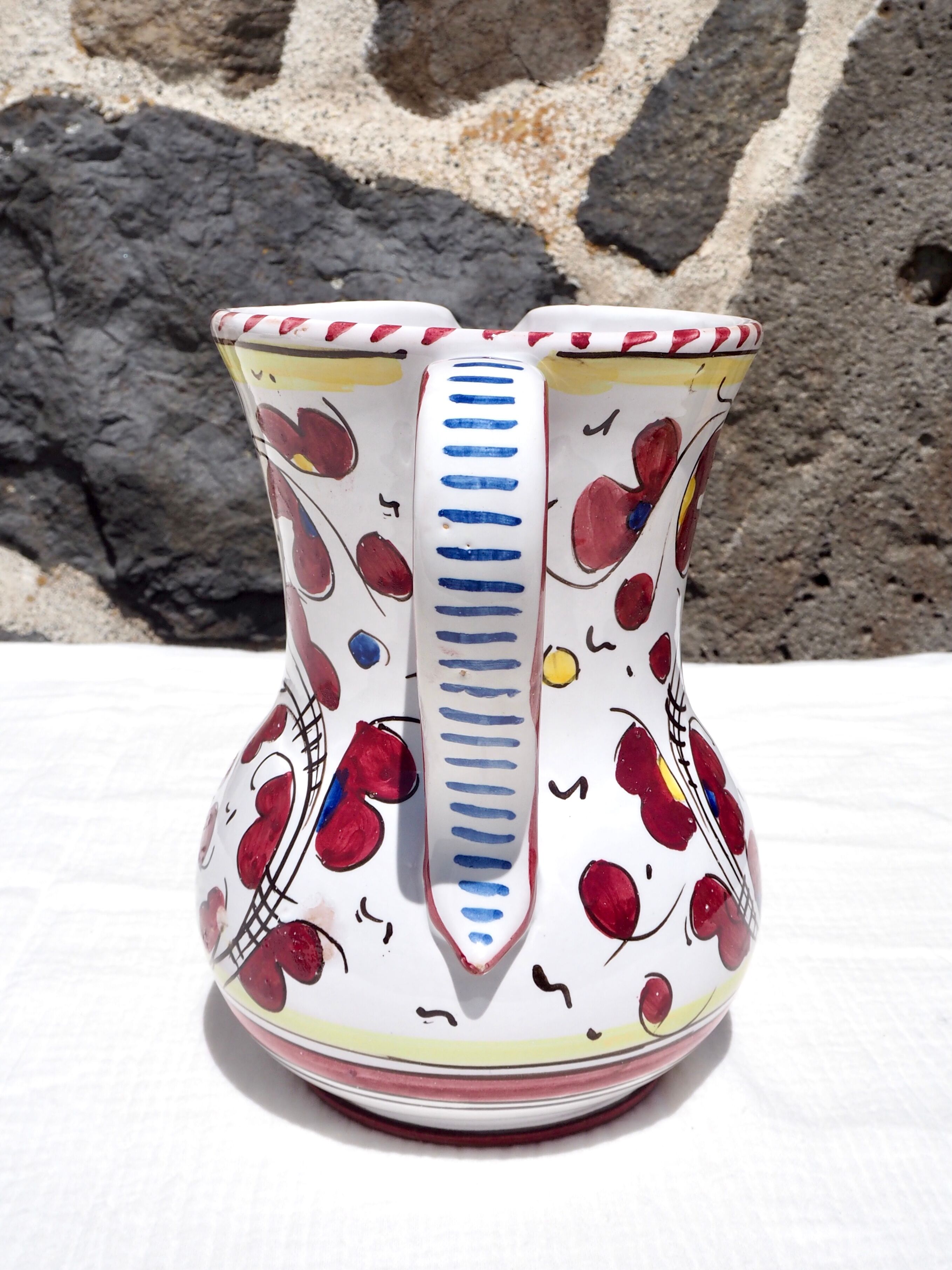 Italian ceramic pitcher