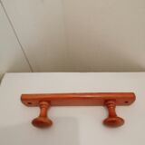 Wooden wall coat rack 2 pateres