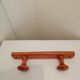 Wooden wall coat rack 2 pateres
