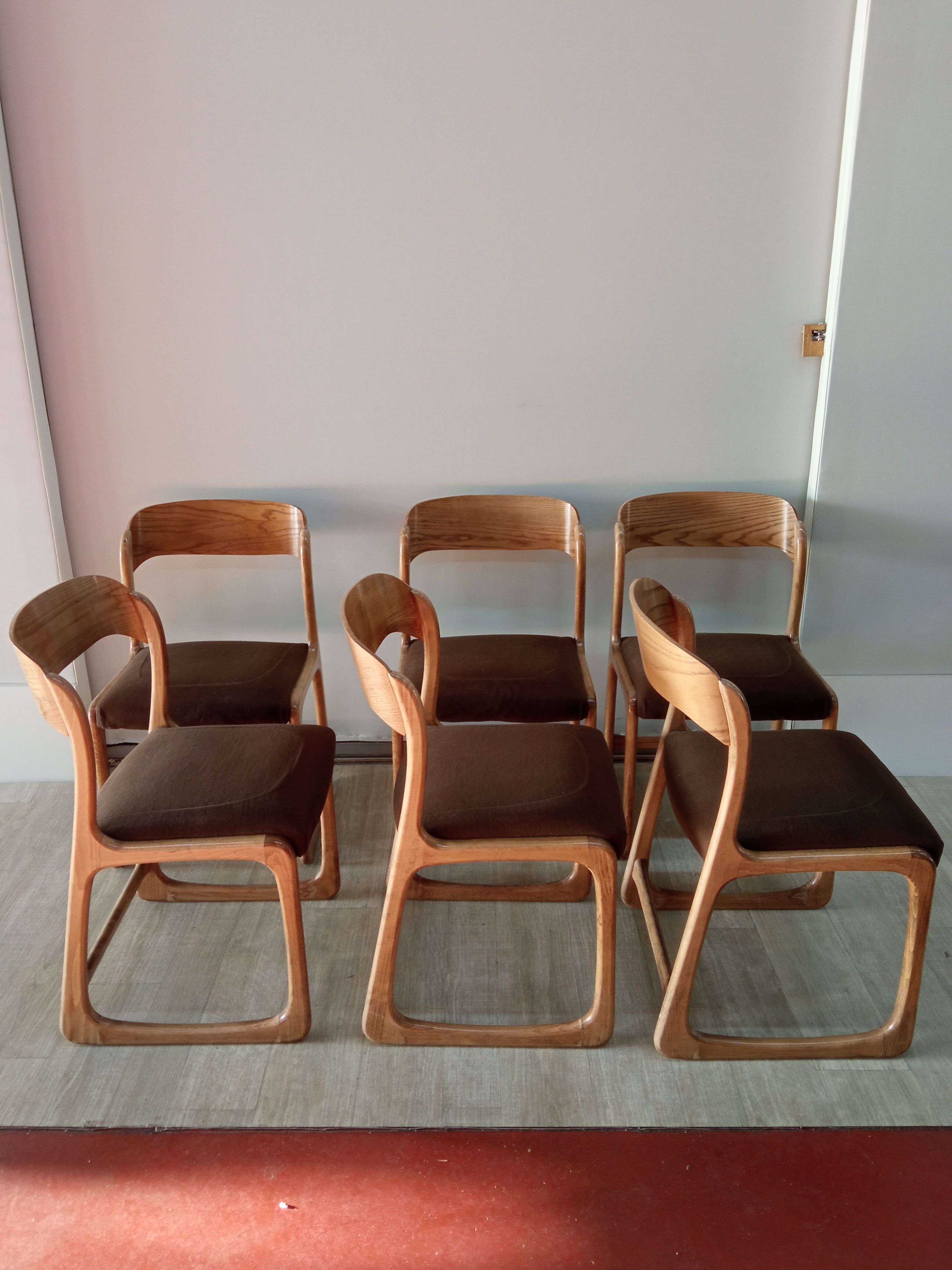 6 Baumann sleigh chairs