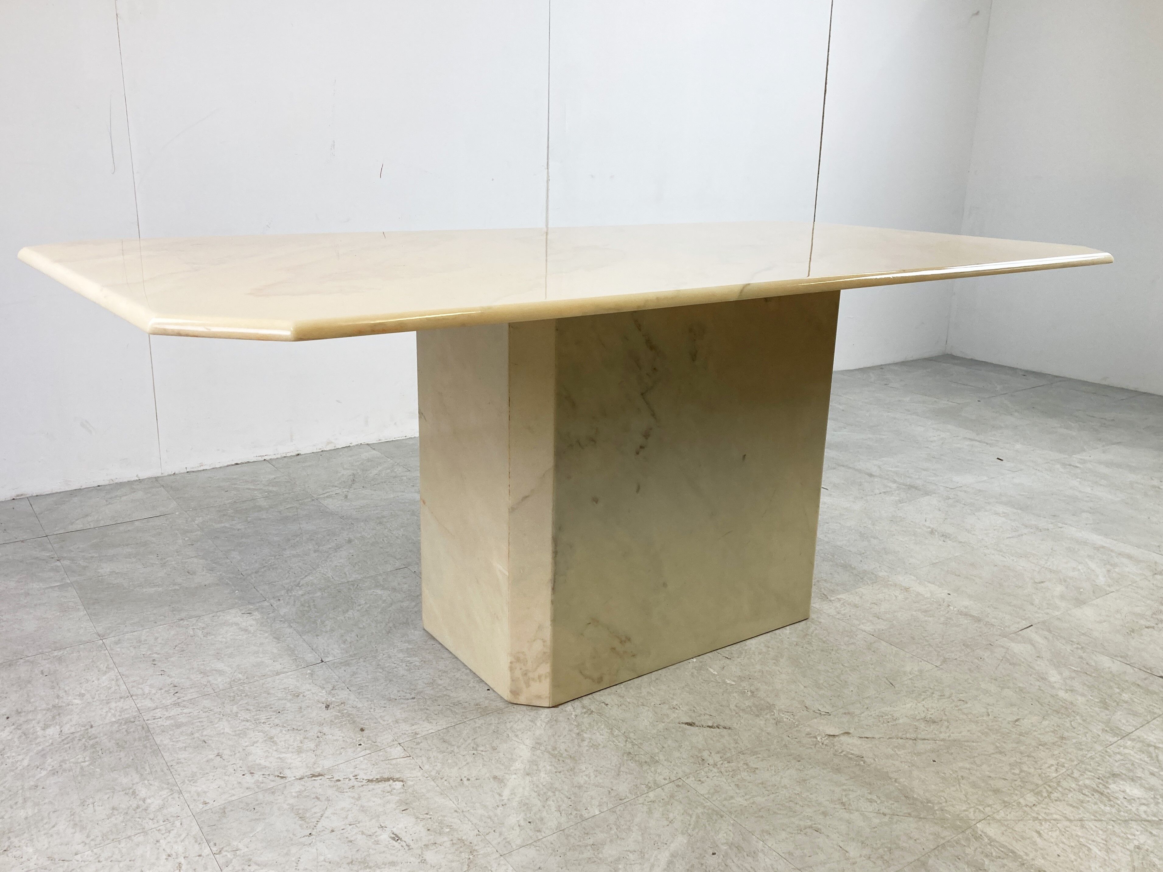 Vintage marble dining table, 1970s