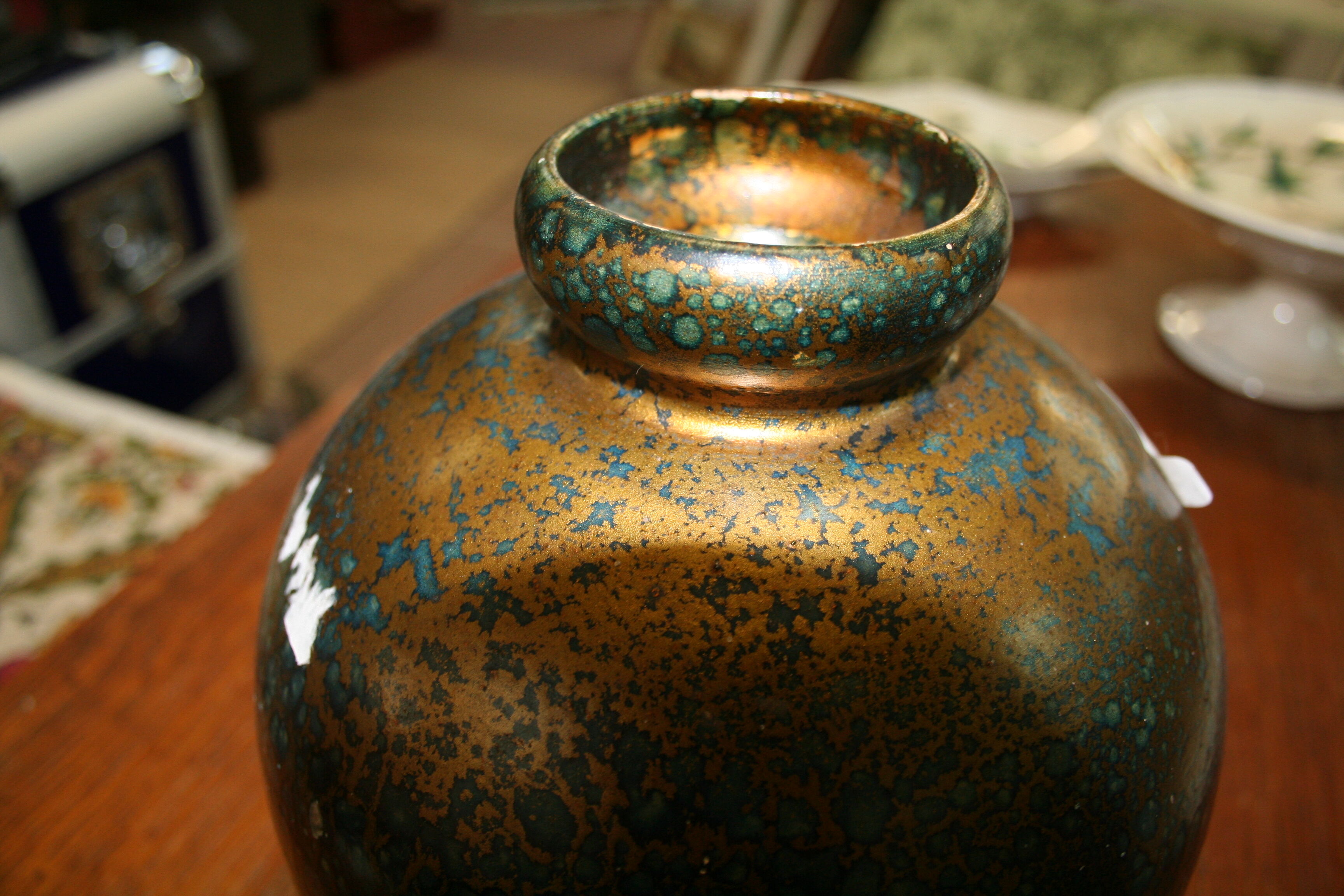 Vase boule irisé vintage Selency