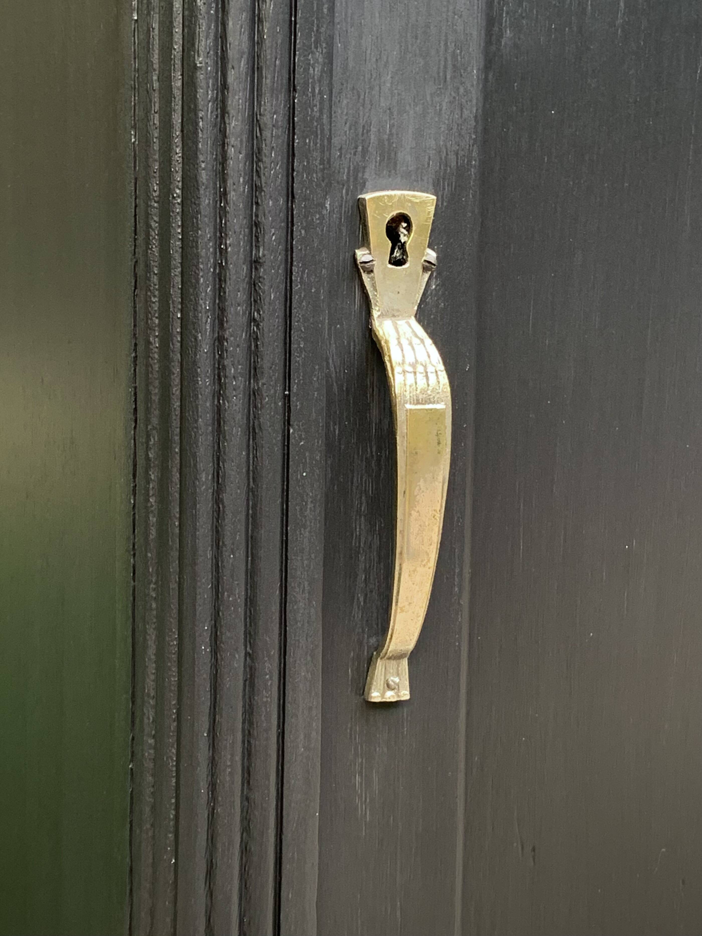 Parisian buffet with black glass front, Art Deco style, 1930