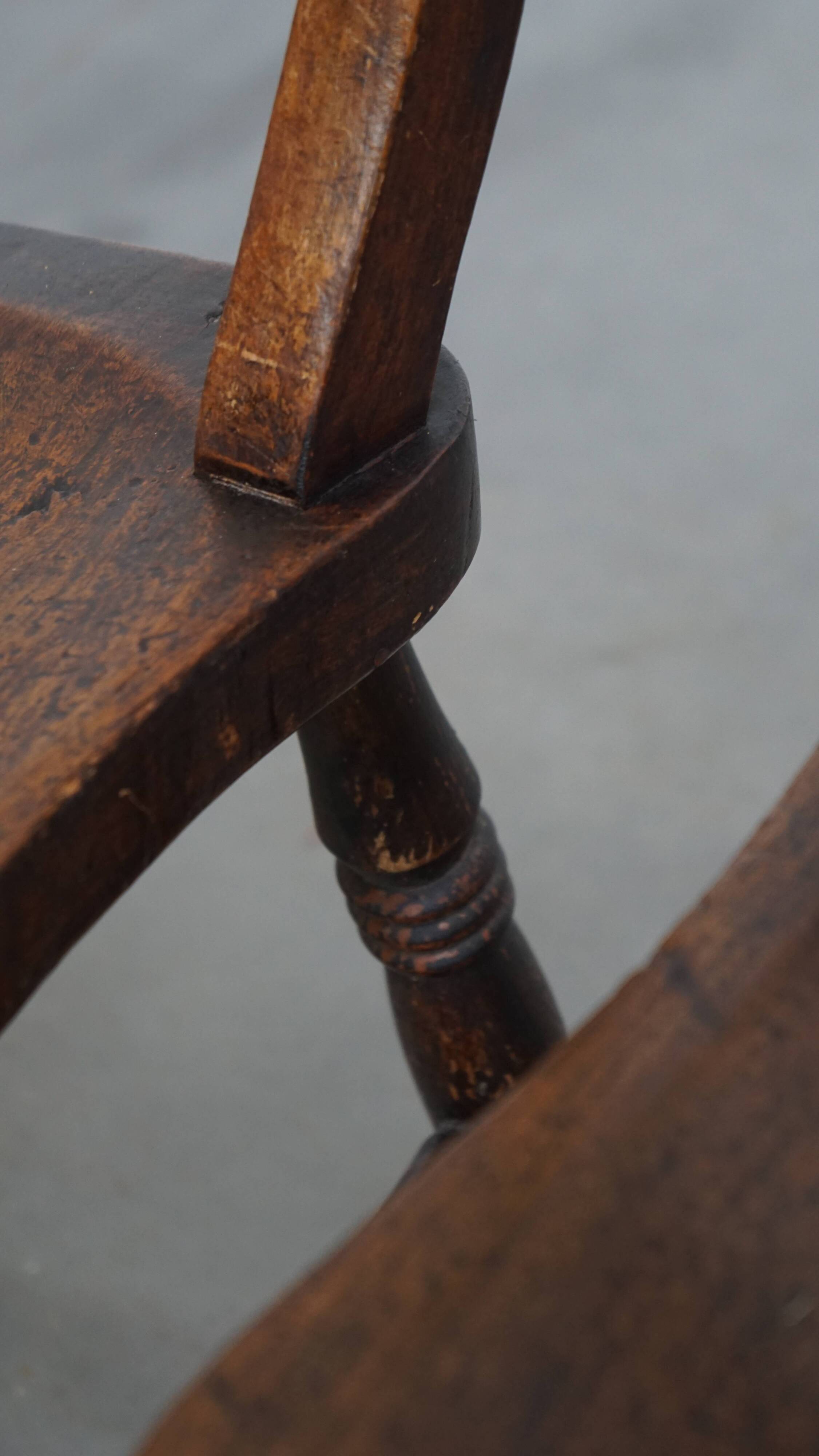 Set of 8 Antique English Oxford Dining / Kitchen Chairs