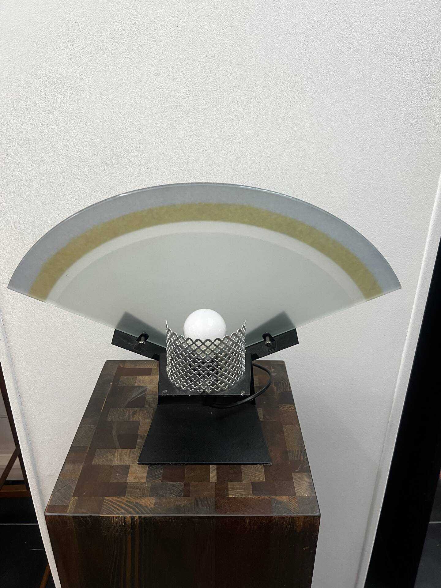 Murano fan lamp 1980 / Memphis Bauhaus