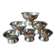 Lot de 6 coupes sur pied métal
