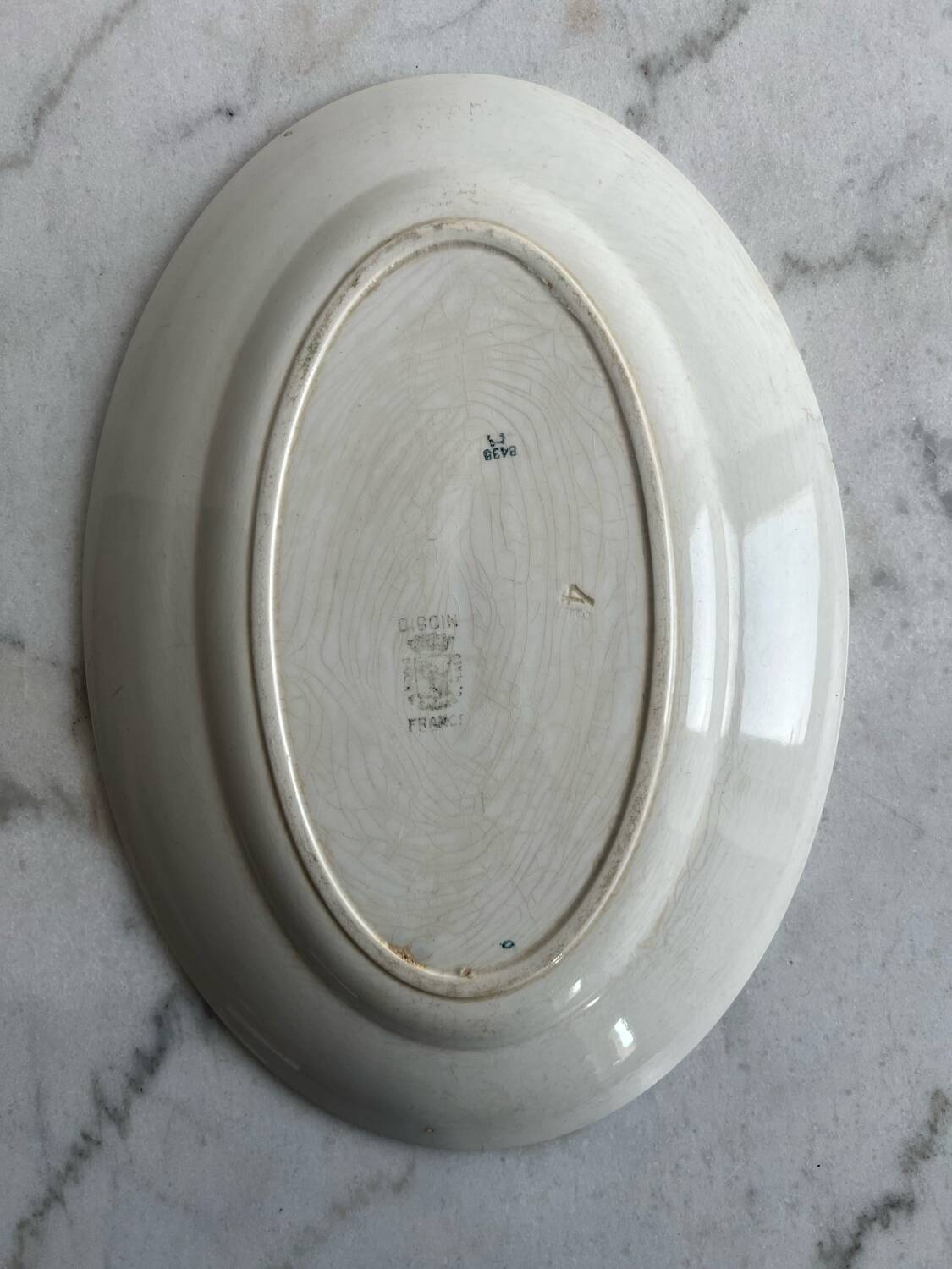 Oval presentation dish, Digoin ironstone