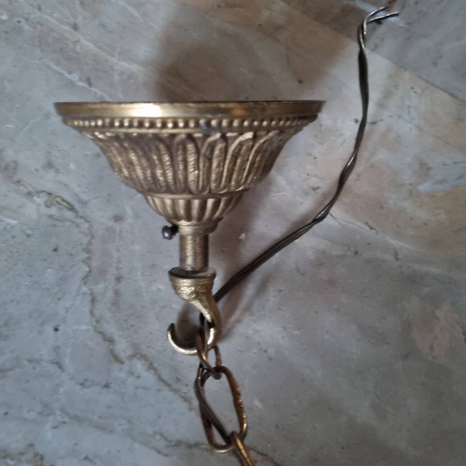 Bronze pendant light from 1970