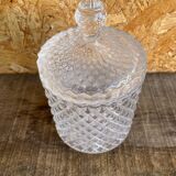 Vintage Molded Glass Bonbonnière Sugar Bowl #D903