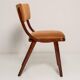Mid-Century Modern Bumerang Chair, Brown Beige Velvet, Poland, 1960s