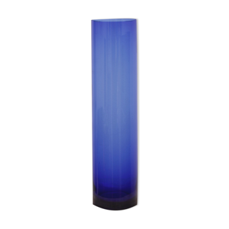 Large vase blue glass