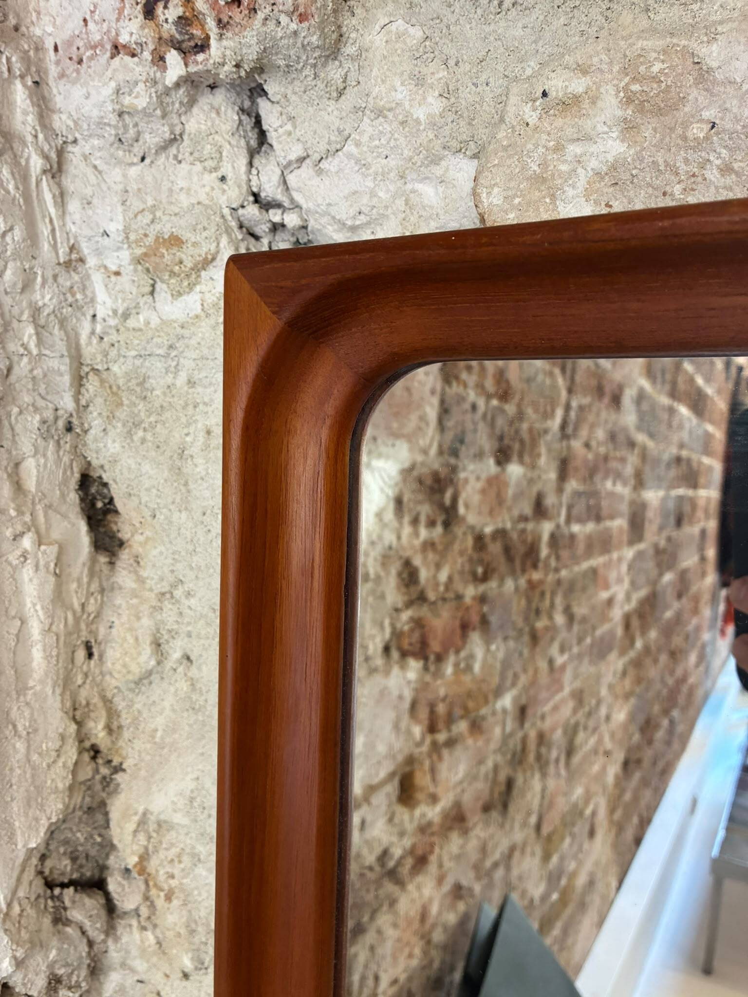 Scandinavian teak mirror, Denmark 1960s/70s