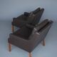 x2 Danish leather armchairs by Georg Thams, Denmark 1960s