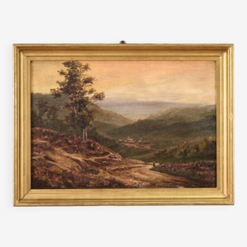 Small Romantic Landscape Painting From The 1920s