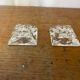 Pair of Antique Cut Arques Crystal Salt Cellars, Salt and Pepper Shakers, Vintage