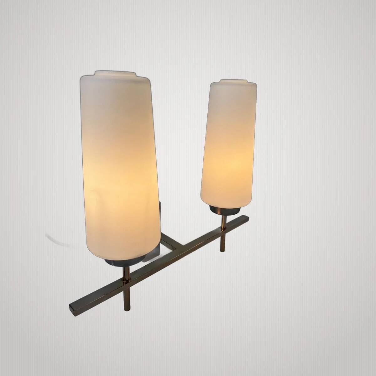 Vintage old french double wall light "maison arlus" 1950