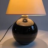 Black opaline ball lamp 1950