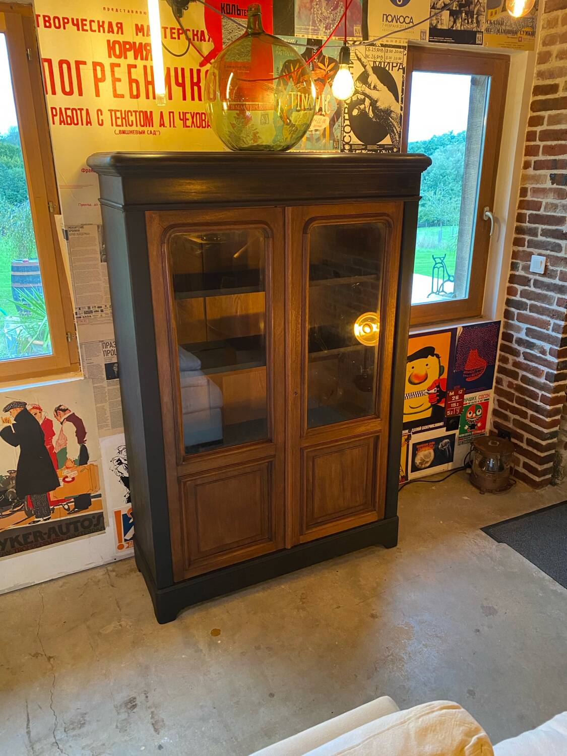 1950s display cabinet, bookcase, storage cabinet