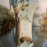 Vintage/old - pretty vase, animal, floral