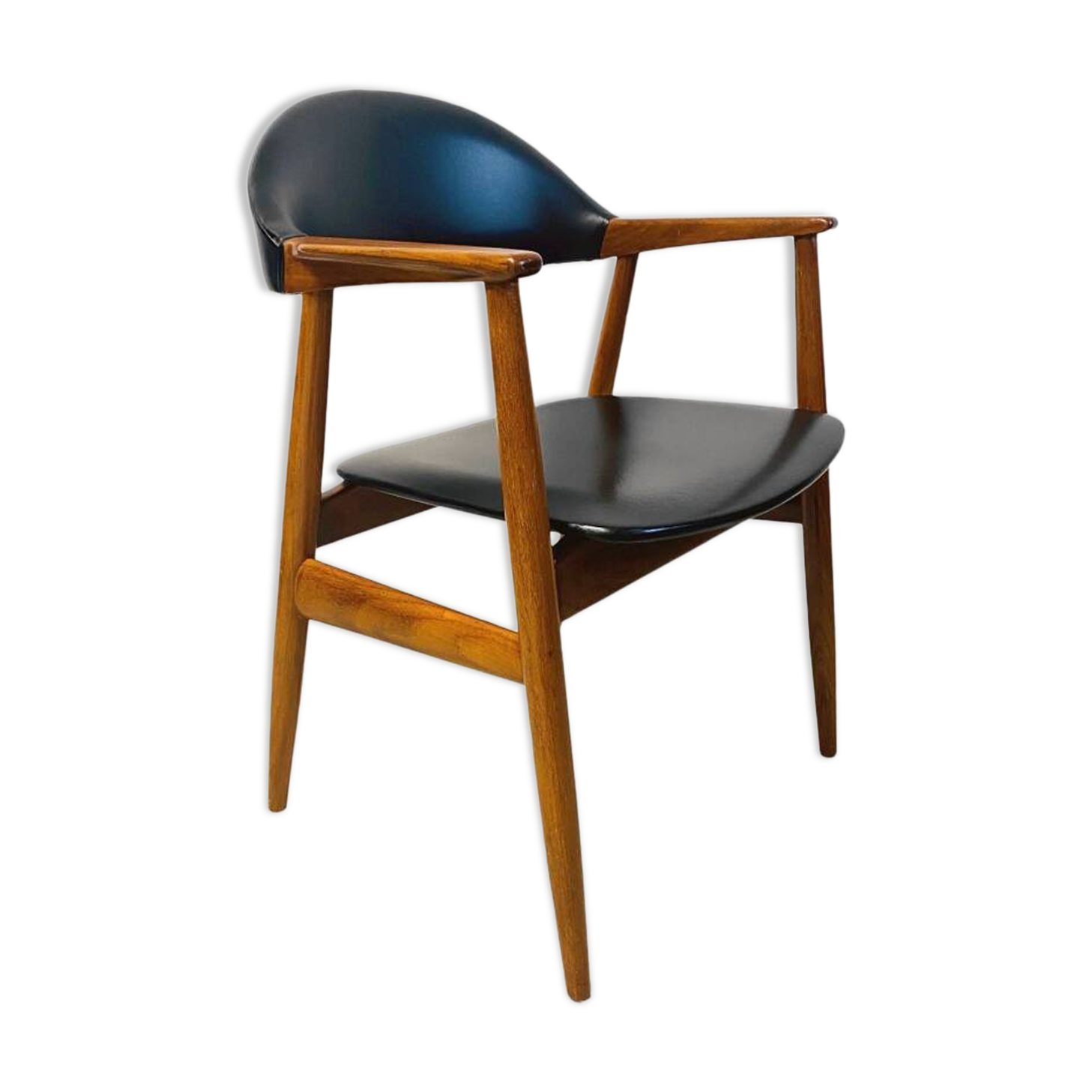 Vintage danish design cow horn chair mahjongg midcentury 1960s