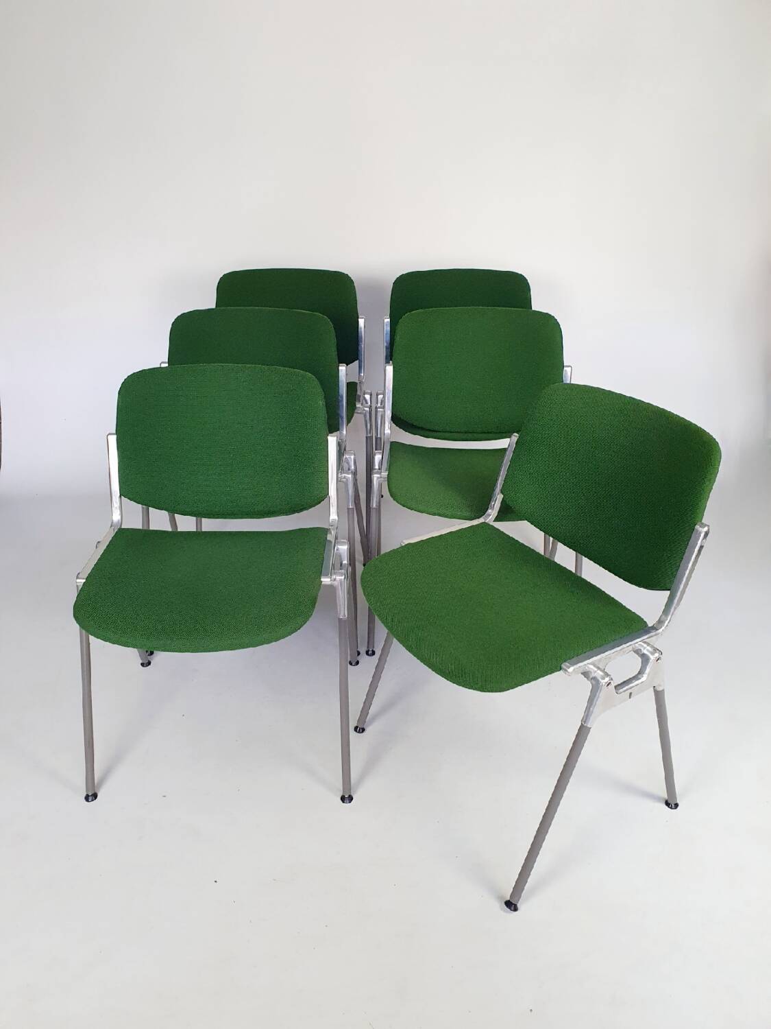 Set of 6 G.Piretti chairs for Castelli