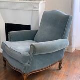Antique velvet armchair