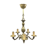 Lustre 5 lumières en bronze