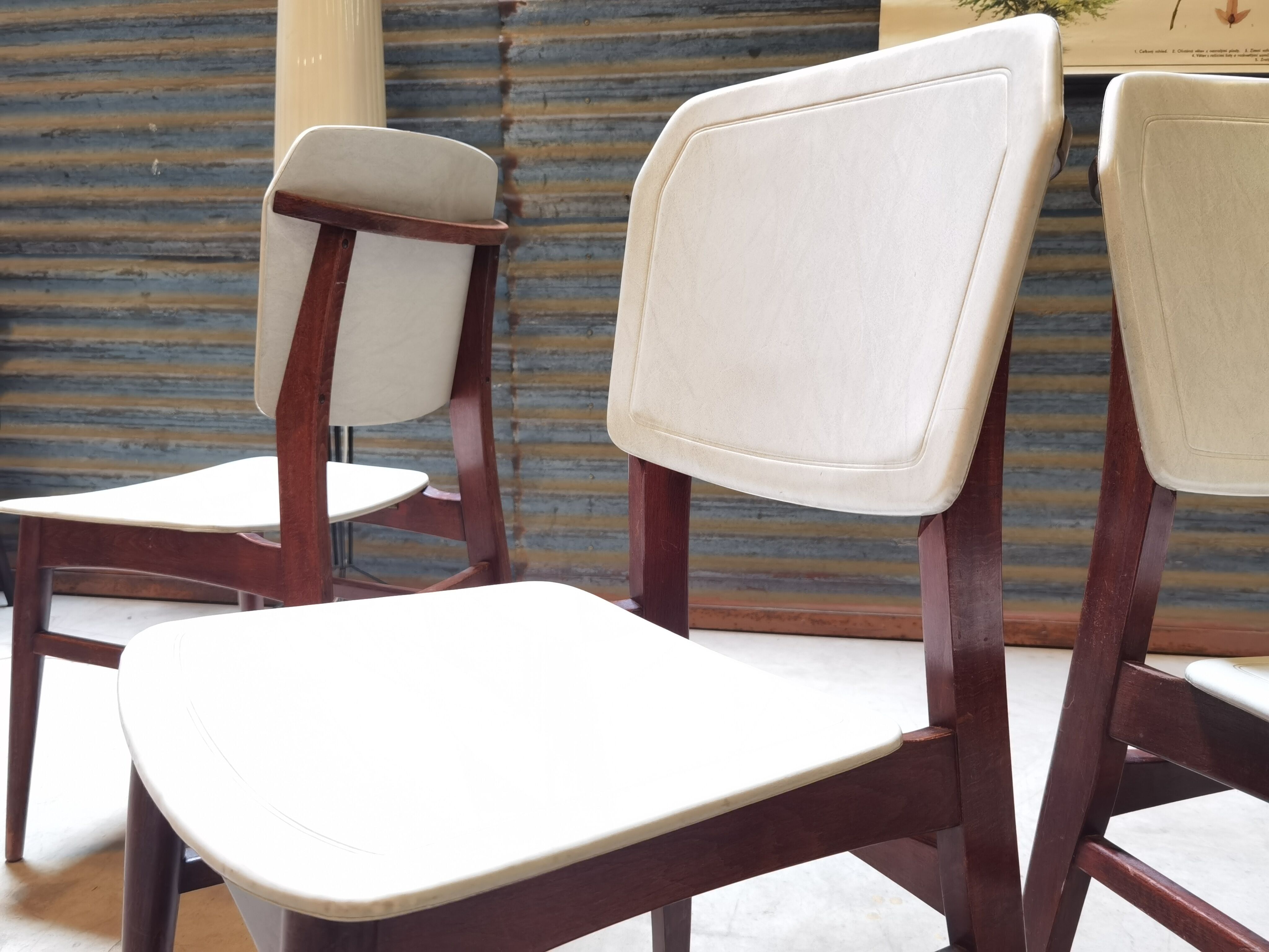 Lot de 4 chaises allemande Kondor Möbelwerk 1960