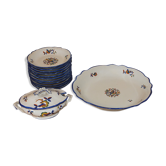 Art Deco dessert service in Limoges Astral porcelain
