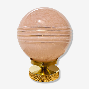 Lampe verre de Clichy rose