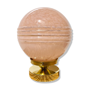 lampe verre de clichy - rose