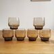 Service of 6 smoked glass water glasses