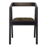 Paire de chaises en bois brûlé