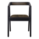 Pair of burnt wood chairs