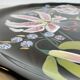 LONGWY PLATTER WITH LILIES signed L. VALENTI