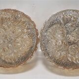 Iridescent cast glass ceiling light by Helena Tynell