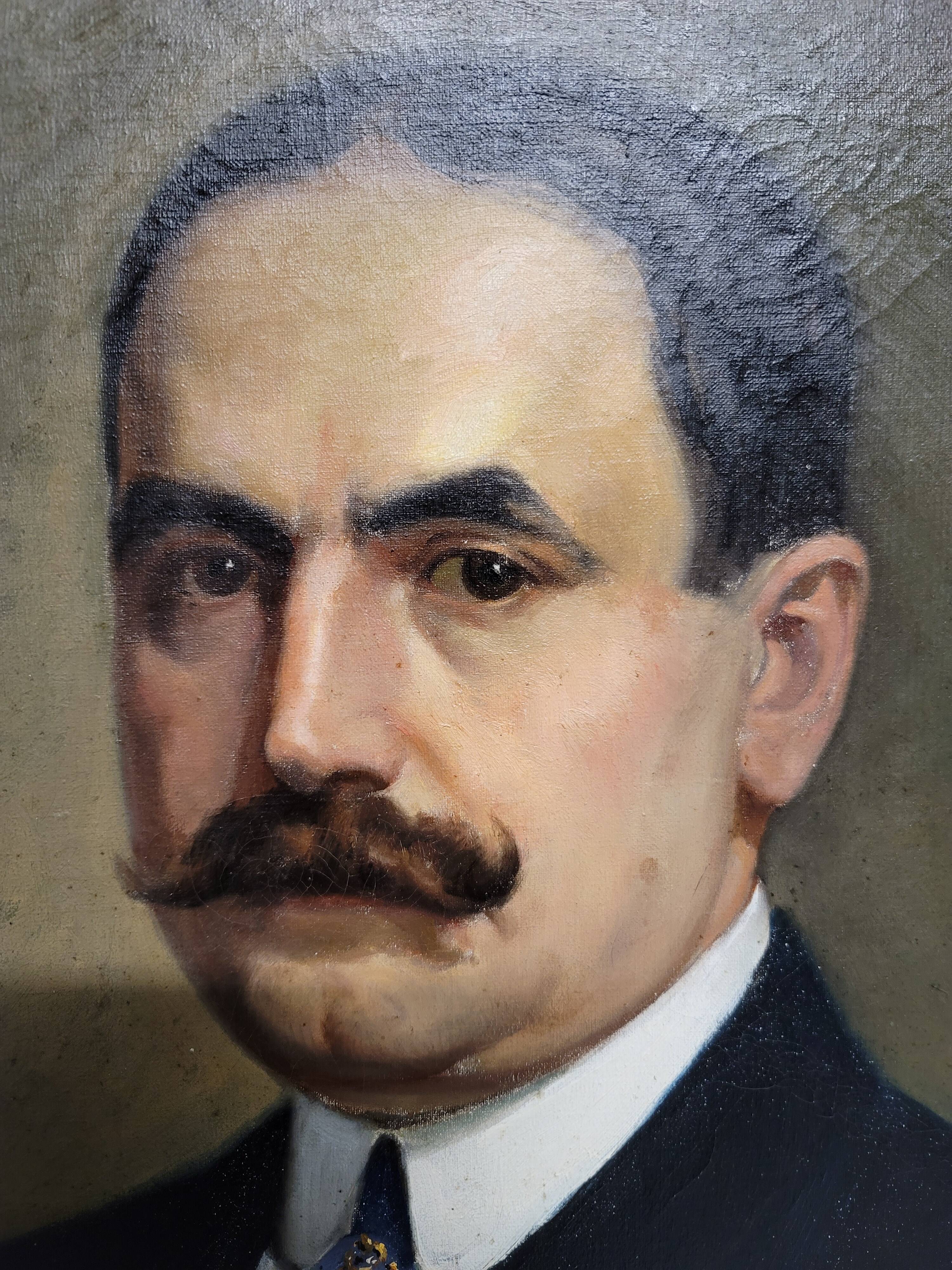 Portrait man oil on canvas