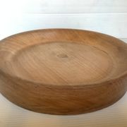 Round thick wooden tray