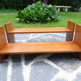Pair of teak wall shelves
