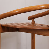 Set of 3 solid barstools in oak by Allmilmö