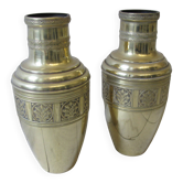 paire de vases en laiton