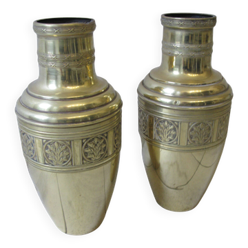 paire de vases en laiton