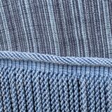 Fauteuil crapaud velours bleu jean