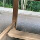Extensible farmhouse dining table stripped in raw solid oak from the 1970s.