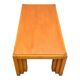 Table basse vintage en orme massif 1970