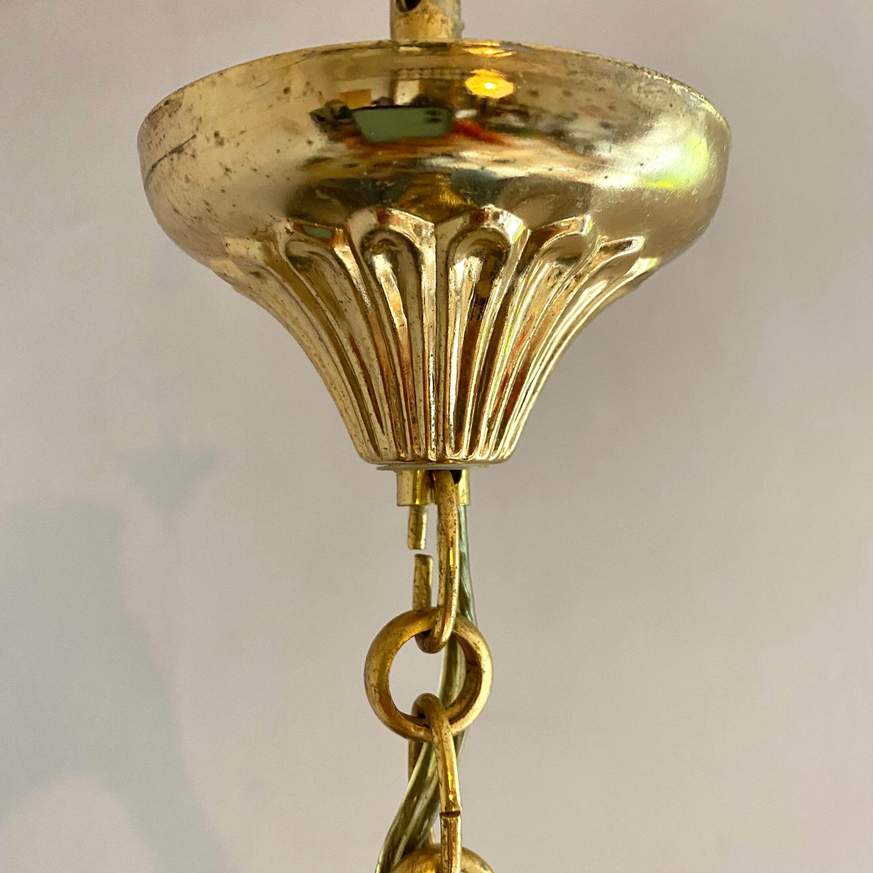 Lustre vintage doré 3 branches