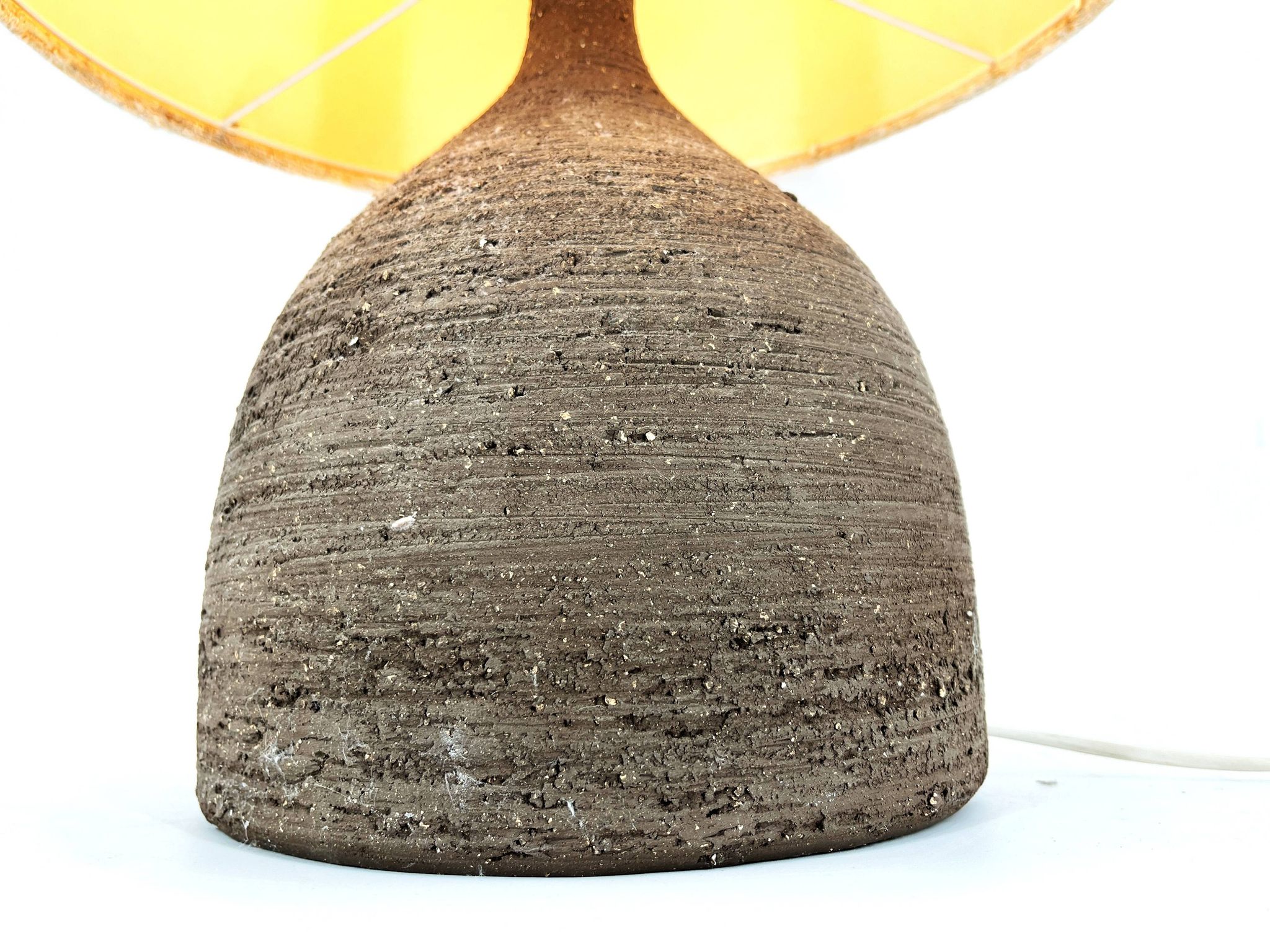 Large 1960s Ceramic Table lamp or floor lamp With Original Fabric Shade Fro
