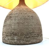 Large 1960s Ceramic Table lamp or floor lamp With Original Fabric Shade Fro