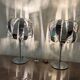 Paire de lampes eres chrome – seylumière– design space age