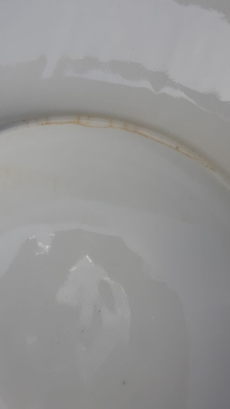 old white and gold LIMOGES porcelain fruit-saladier-plate cup